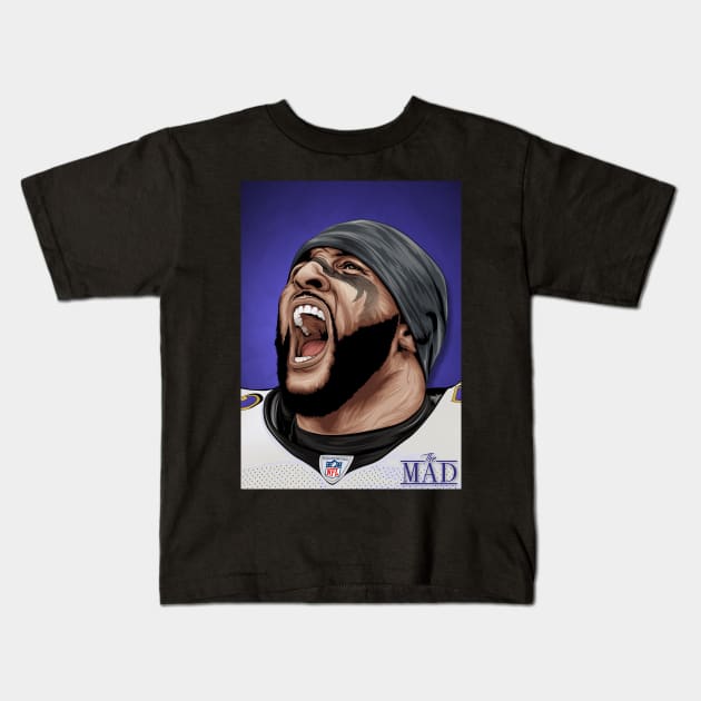 RAY LEWIS / VECTOR Kids T-Shirt by Jey13